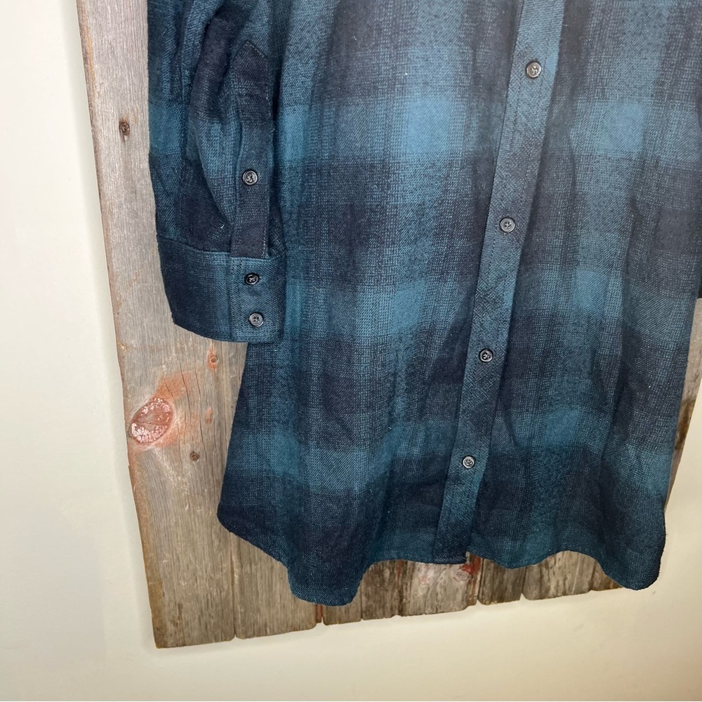 Wilfred Free Aritzia Veronica Plaid Flannel Shirt Dress Grunge Boho M - Picture 4 of 12